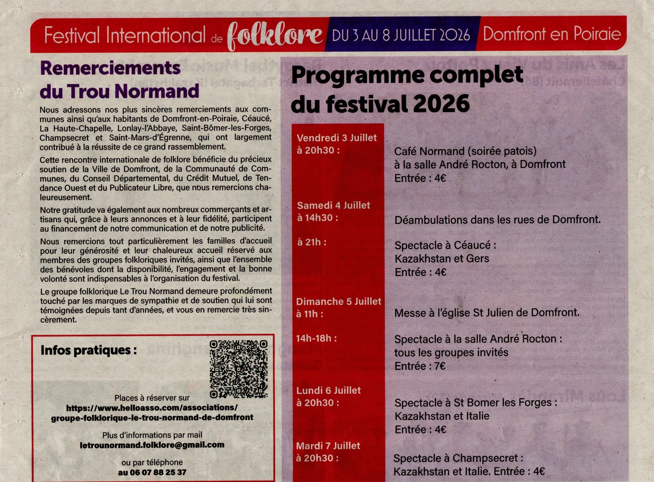 Programme festival 2026